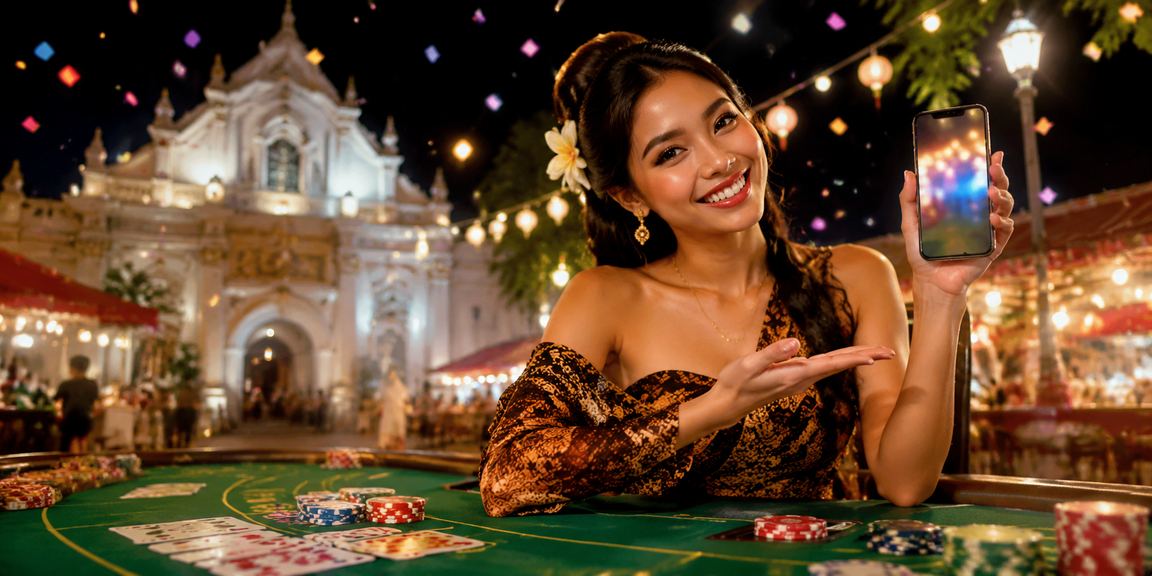 Suasana malam pemain menikmati baccarat di angel4d dengan antarmuka Bahasa Indonesia