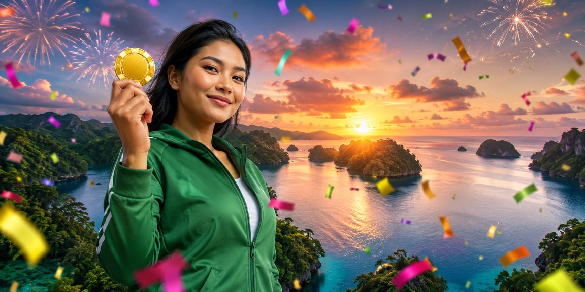 Suasana festival taruhan olahraga dengan layar besar menampilkan berbagai pertandingan