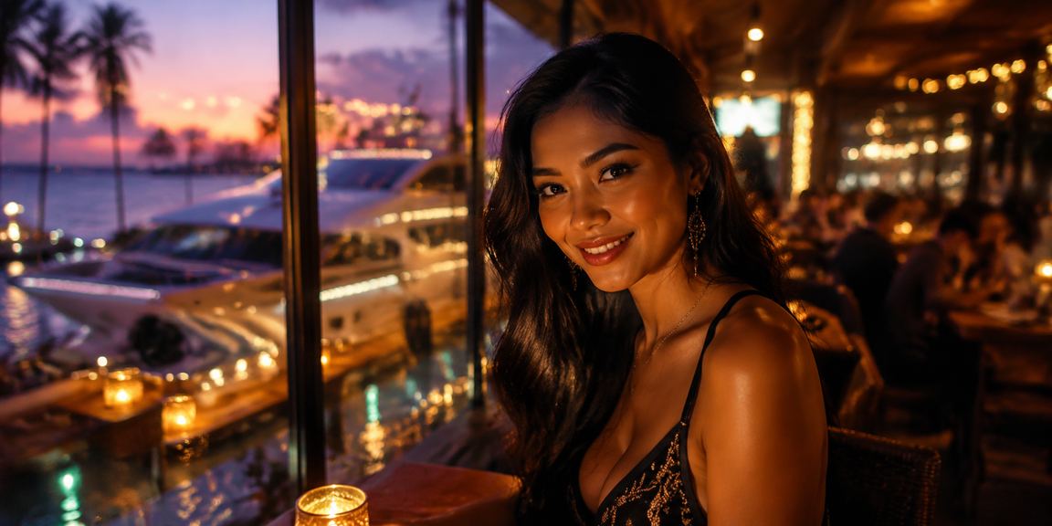 Suasana kafe dengan layar menampilkan permainan entertainment casino yang menarik